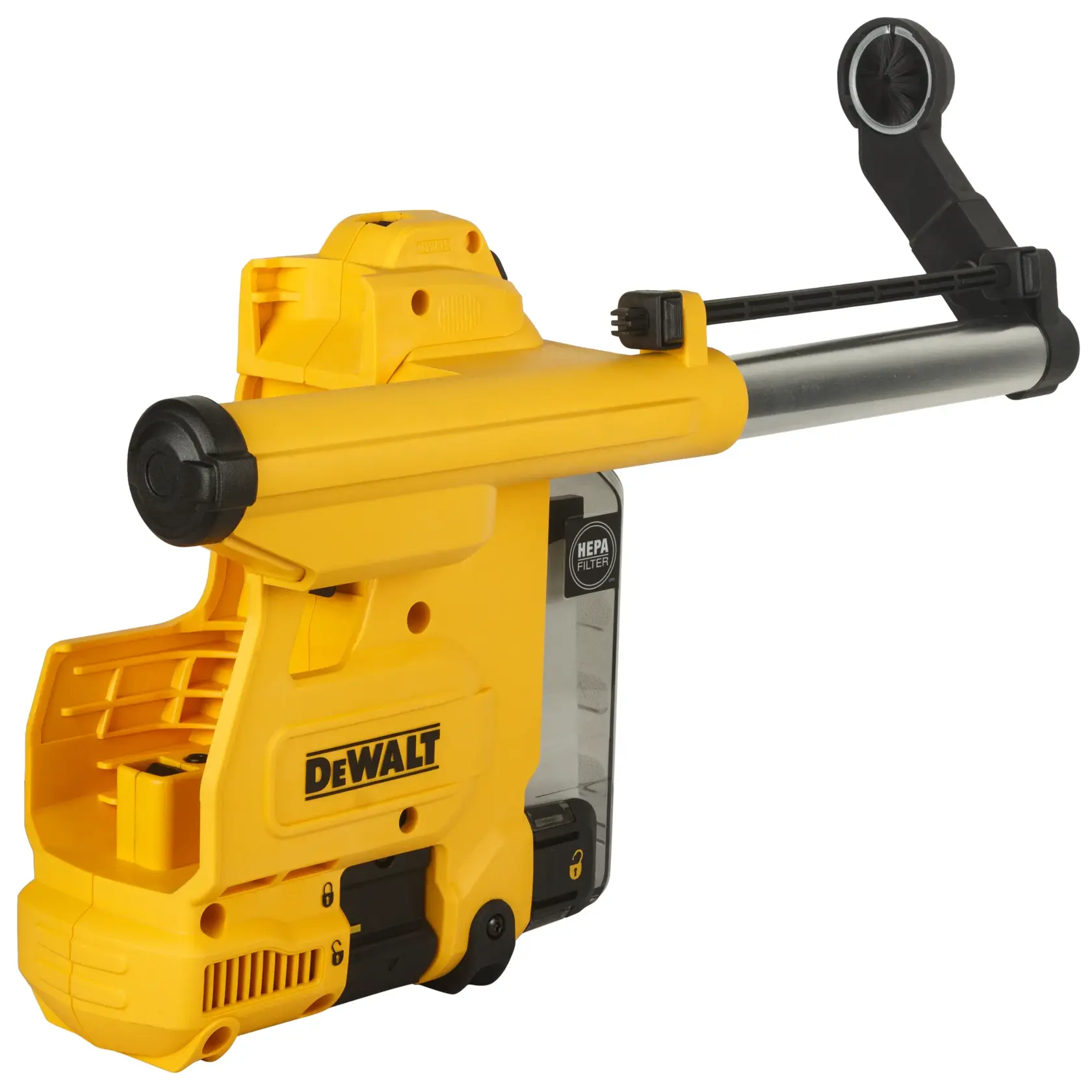 DEWALT D25304DH gelber Staubabsauger mit HEPA-Filter für Bohrhämmer.