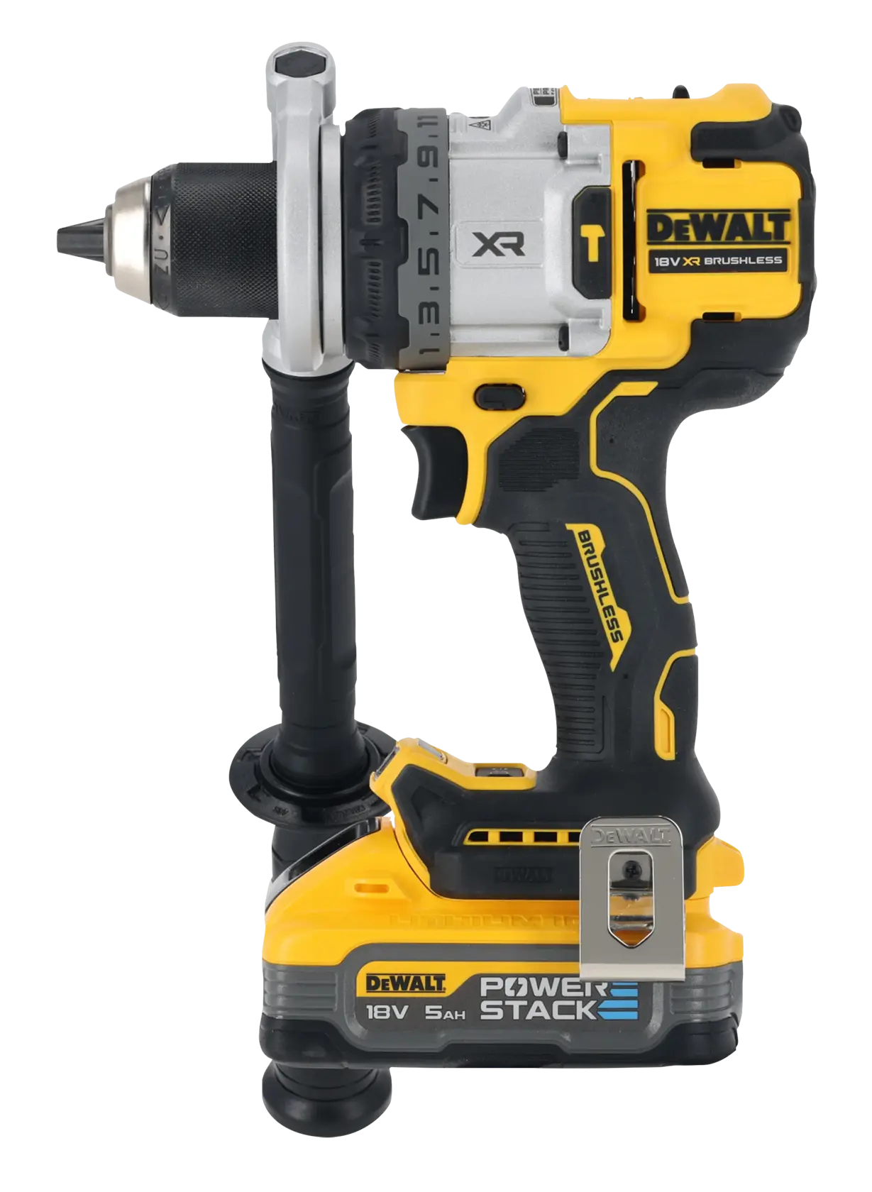Trapano Avvitatore 3 Velocità con percussione XR 18V con motore BRUSHLESS - 2 x XR 18V Powerstack 5Ah