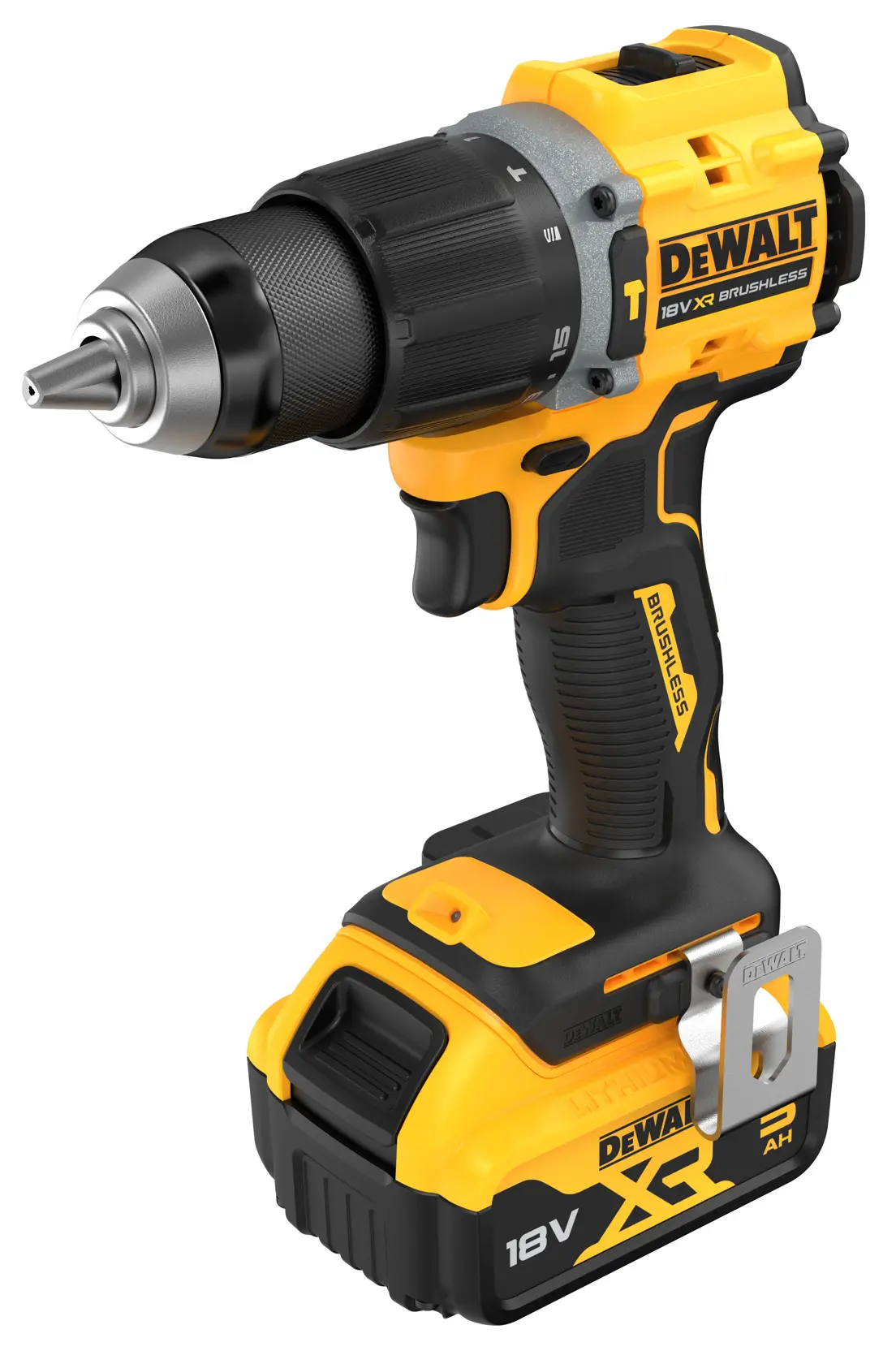 Trapano Avvitatore con percussione compatto 2 Velocità XR 18V BRUSHLESS - 2 x 18V XR 5ah