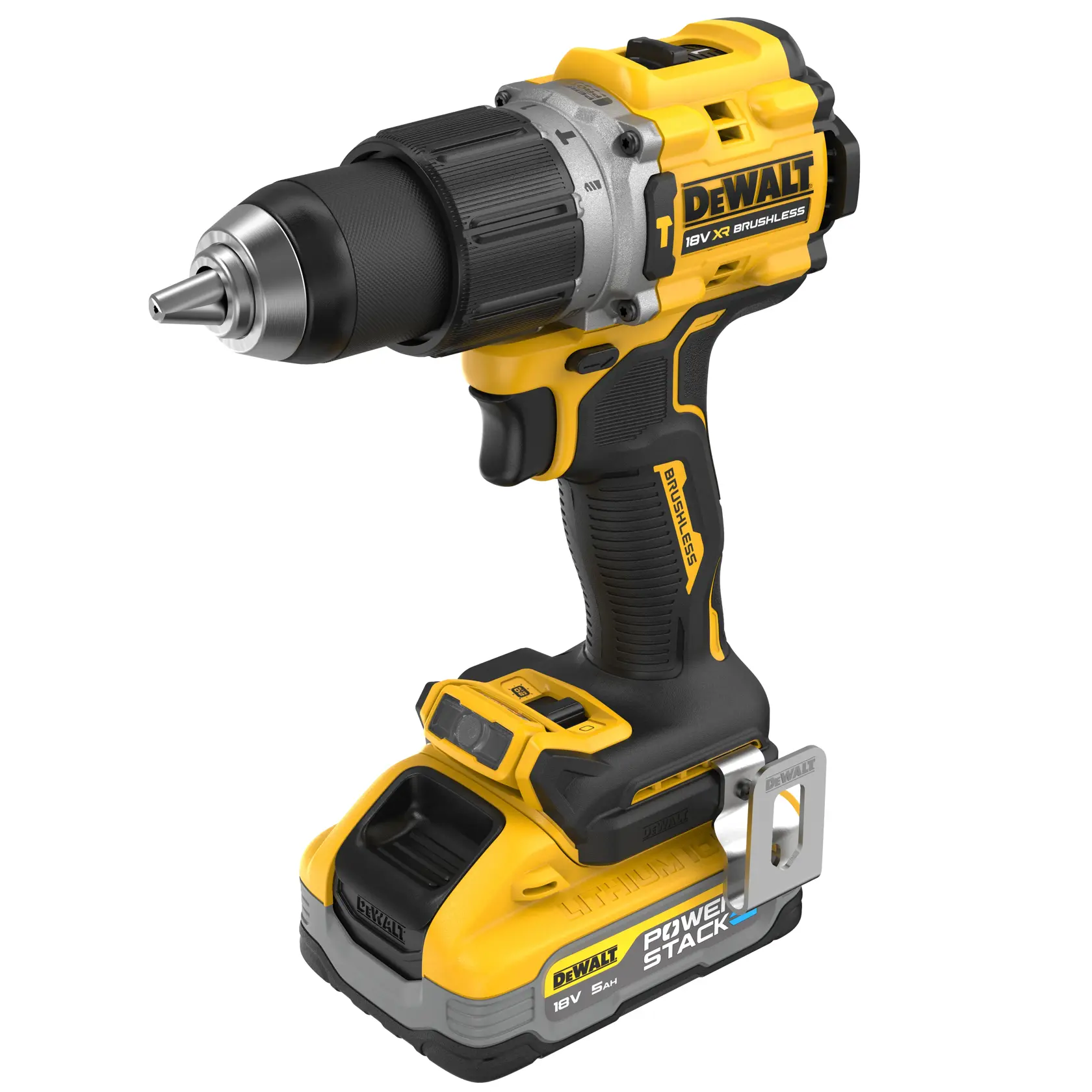 Trapano Avvitatore con percussione compatto 2 Velocità XR 18V BRUSHLESS. Mandrino autoserrante in metallo 1.5-13mm