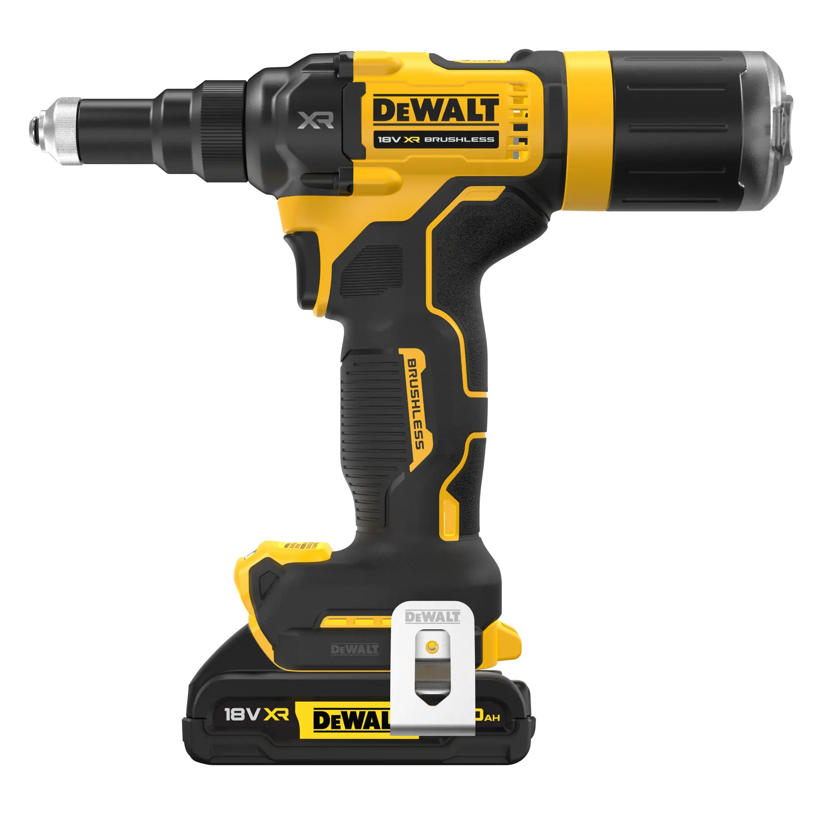 Strumento per rivetti senza spazzole 18V XR da 4,8 mm - 2 X 2AH Classe G