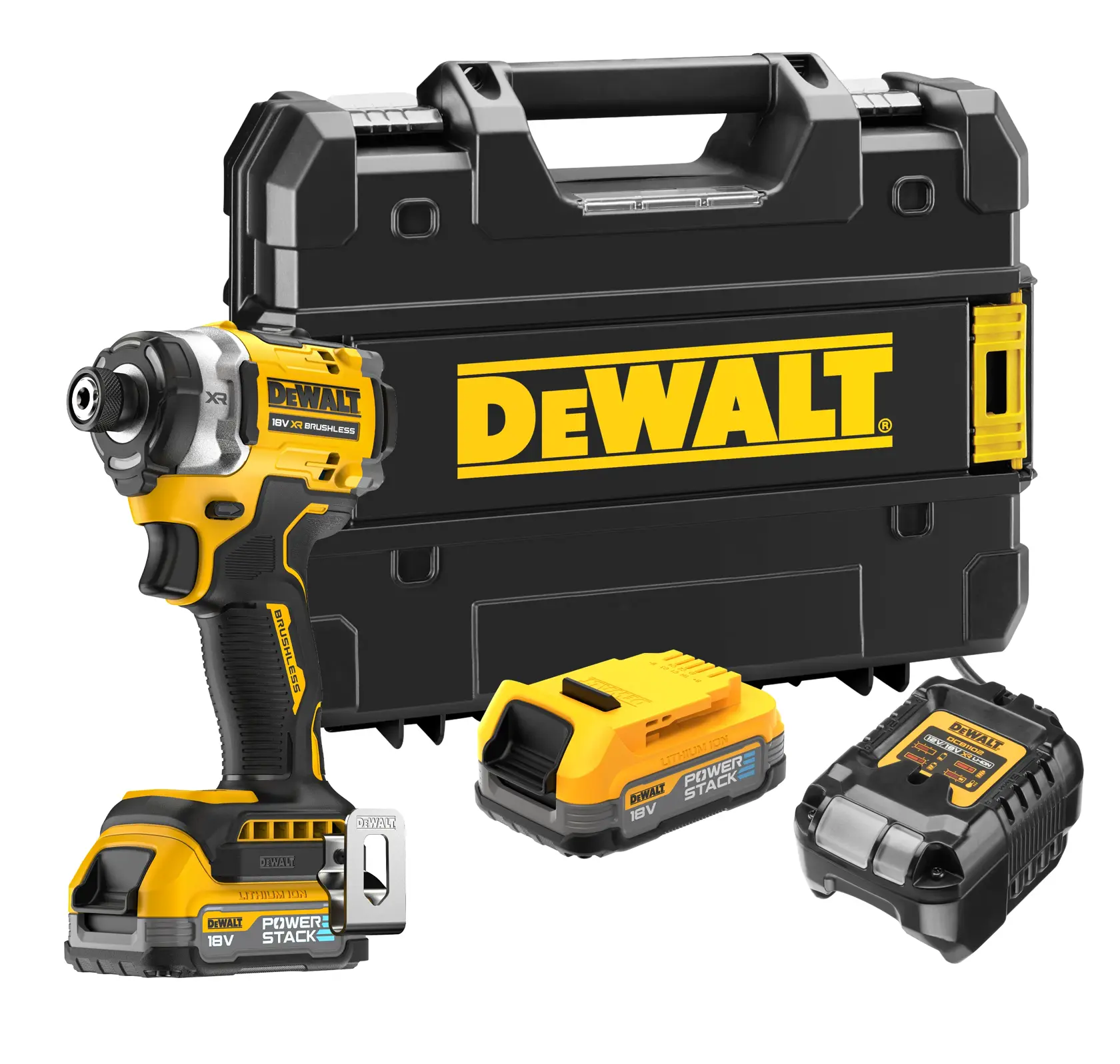 Avvitatore ad impulsi compatto 3 velocità 18V XR BRUSHLESS attacco 1/4" 282Nm - 2 x XR Litio POWER STACK