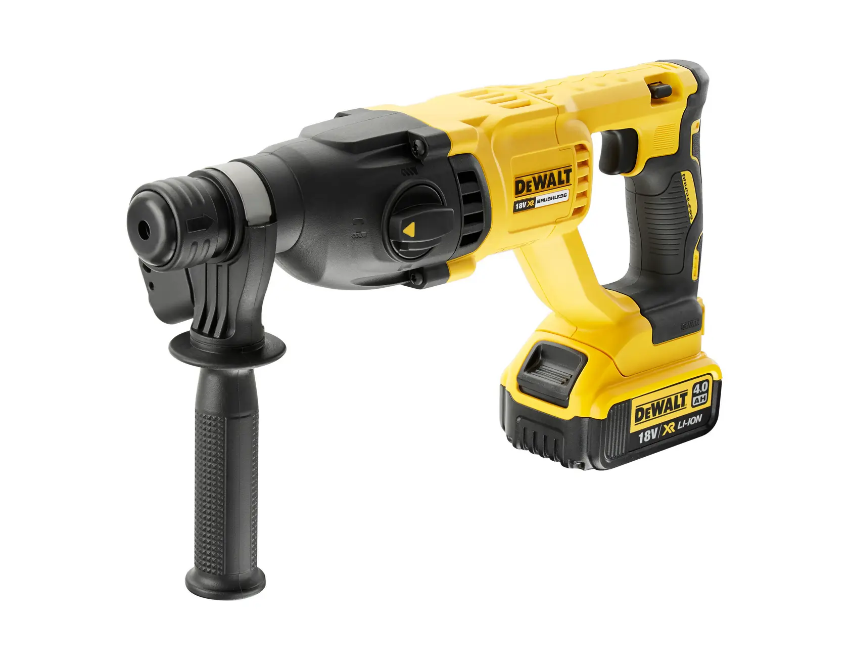 Martello perforatore DEWALT 18V, DCH133M1-QW/DCH133M1, giallo/nero, utensile categoria fotografia.
