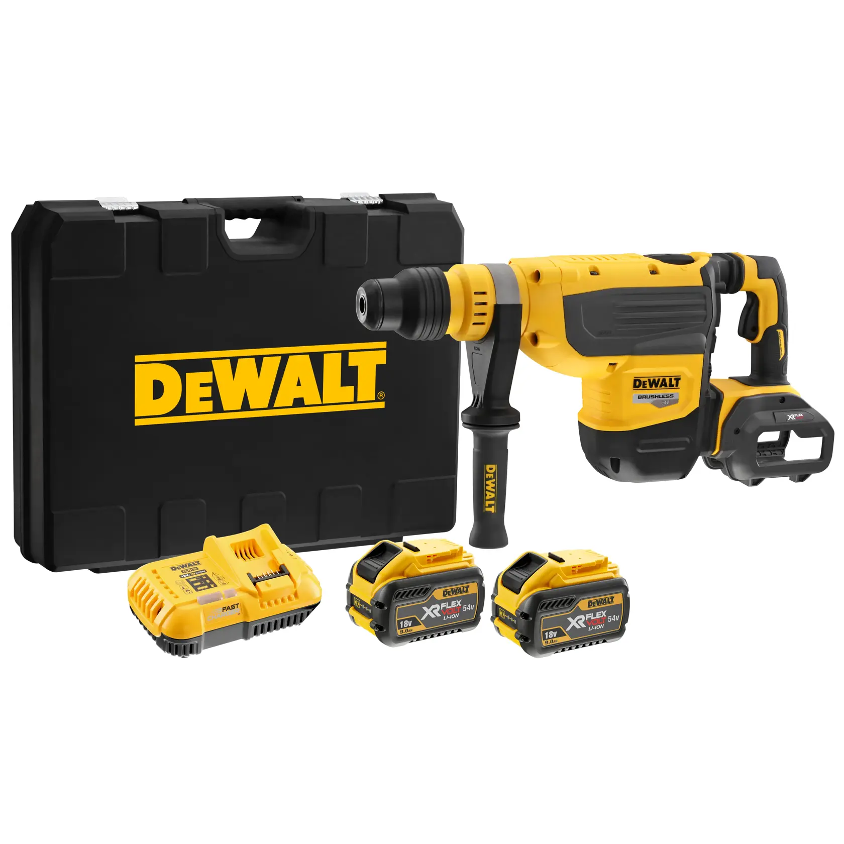 Martello Demo-perforatore 48mm 13.3J XR Flexvolt 54V 2 x FV 9.0Ah