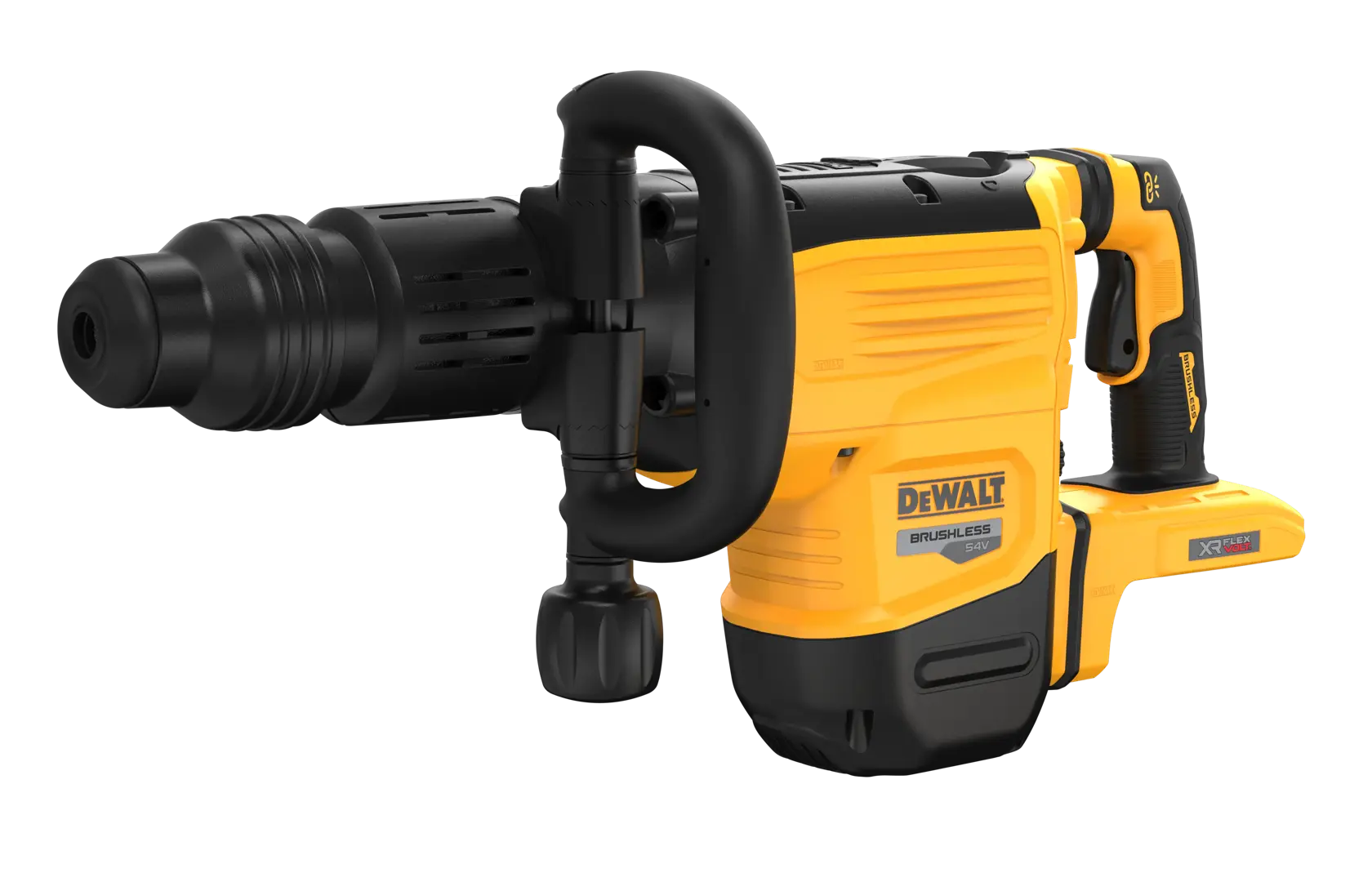 Martello perforatore a batteria DEWALT DCH892N giallo e nero con impugnatura ergonomica su sfondo bianco.