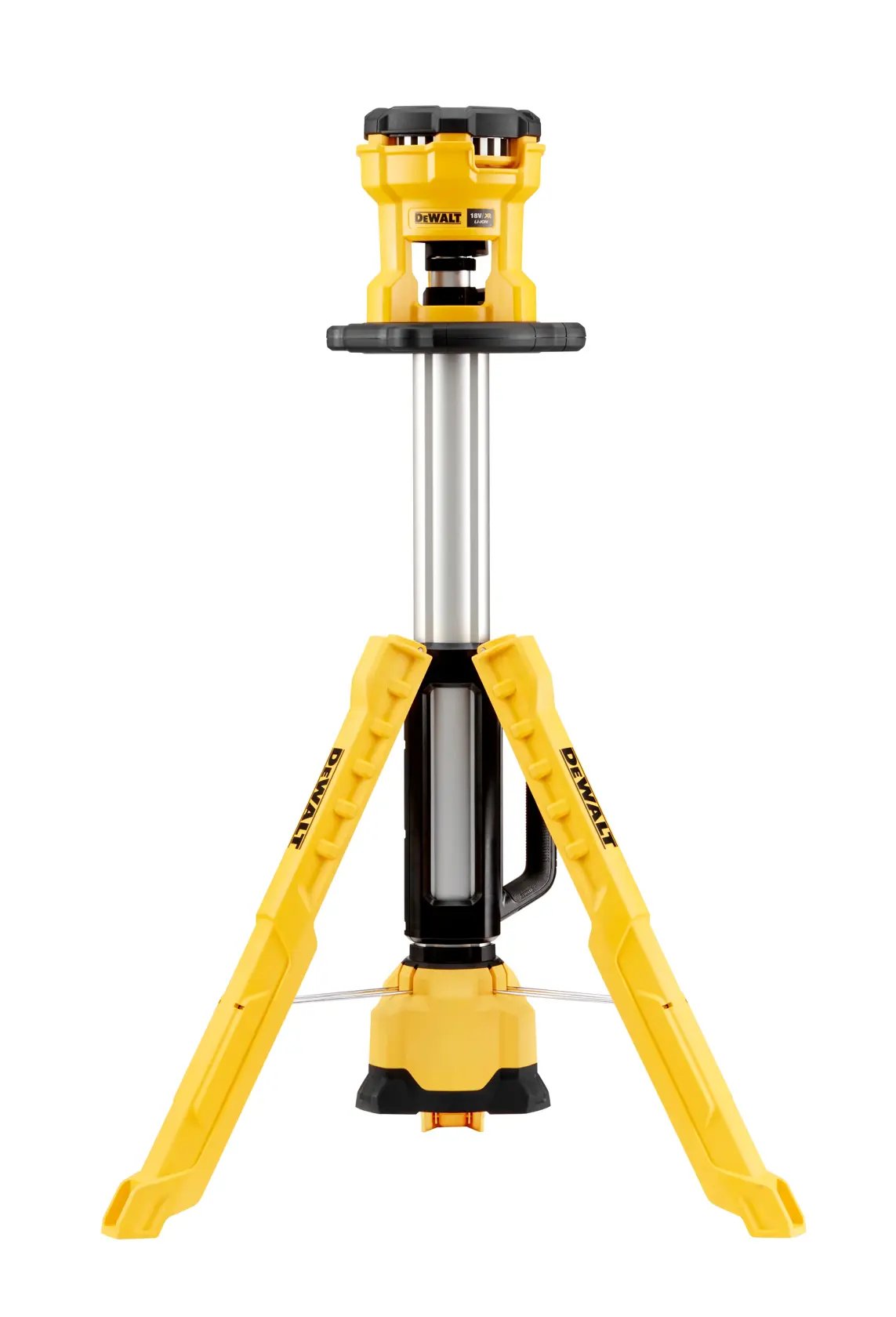 Vidéo DEWALT sur le projecteur trépied DCL079 20V, sa puissance, autonomie et outils compatibles en atelier.