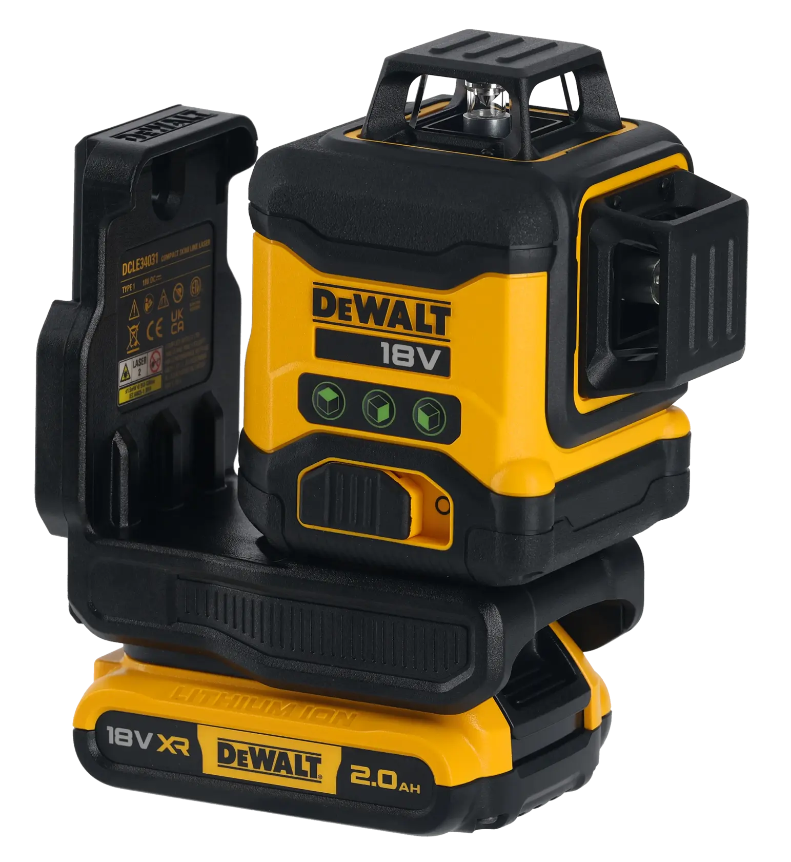 Laser multilinea con raggio verde classe 2 (510-530nm). 1 Batteria XR Litio 18V 2Ah