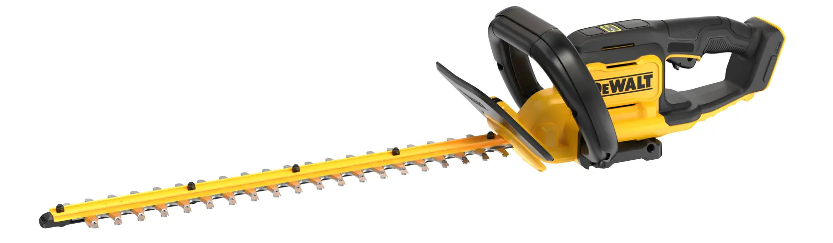 Logo DEWALT centrato su sfondo bianco.