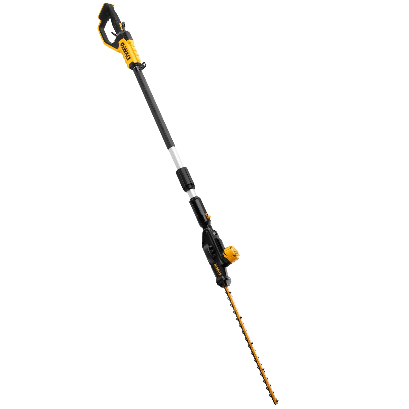 Logo DEWALT centrato su sfondo bianco.