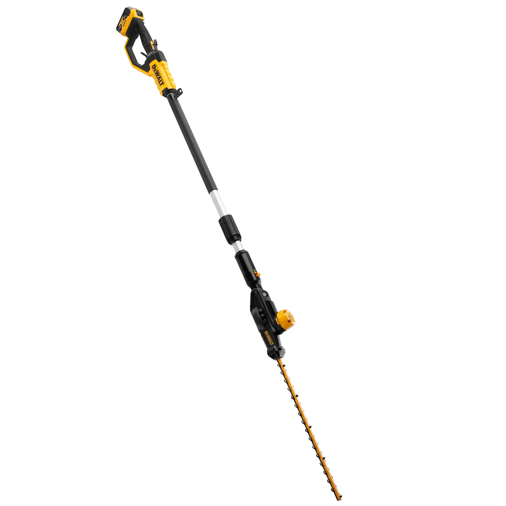 Logo DEWALT centrato su sfondo bianco.
