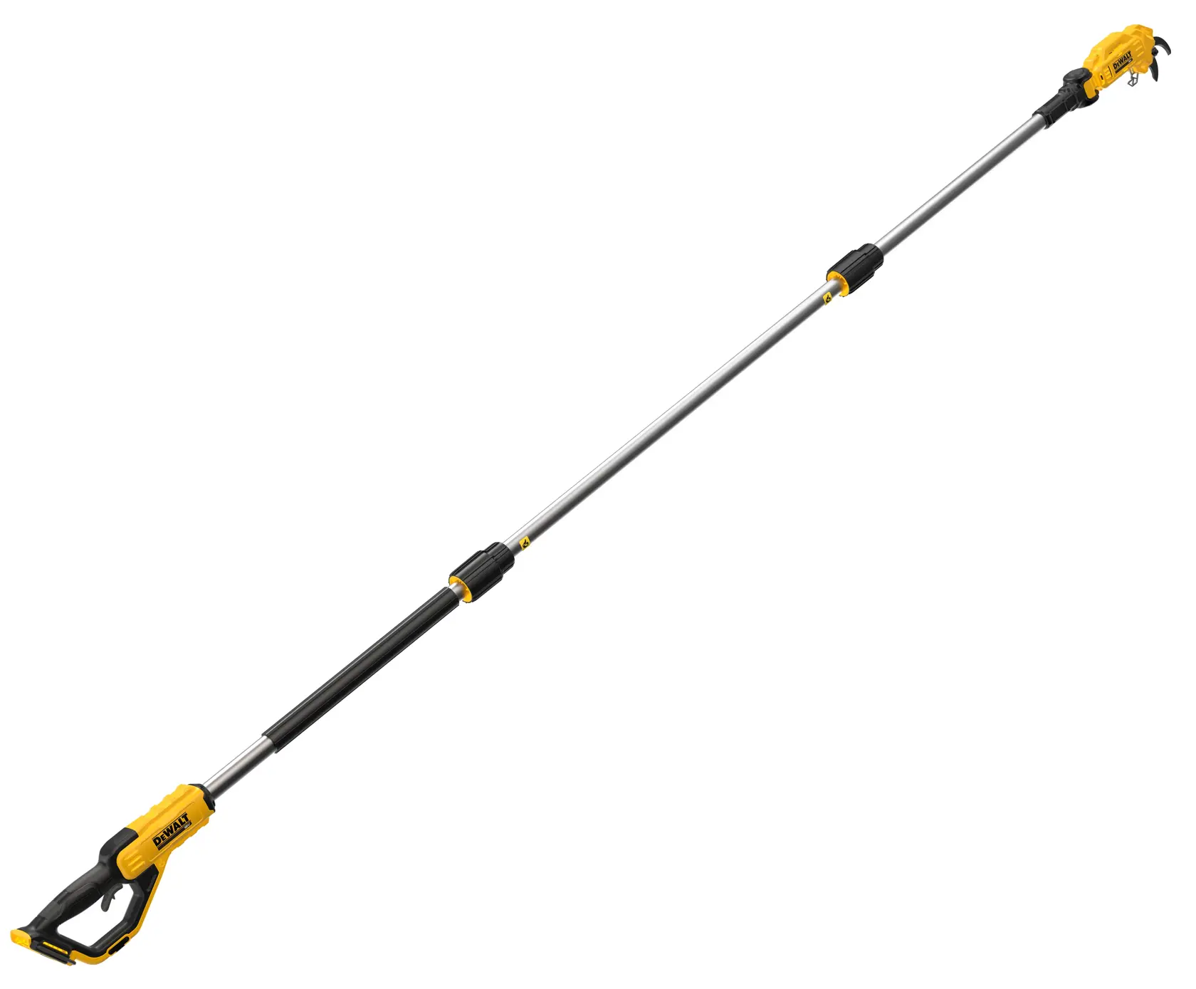 Logo DEWALT centrato su sfondo bianco.
