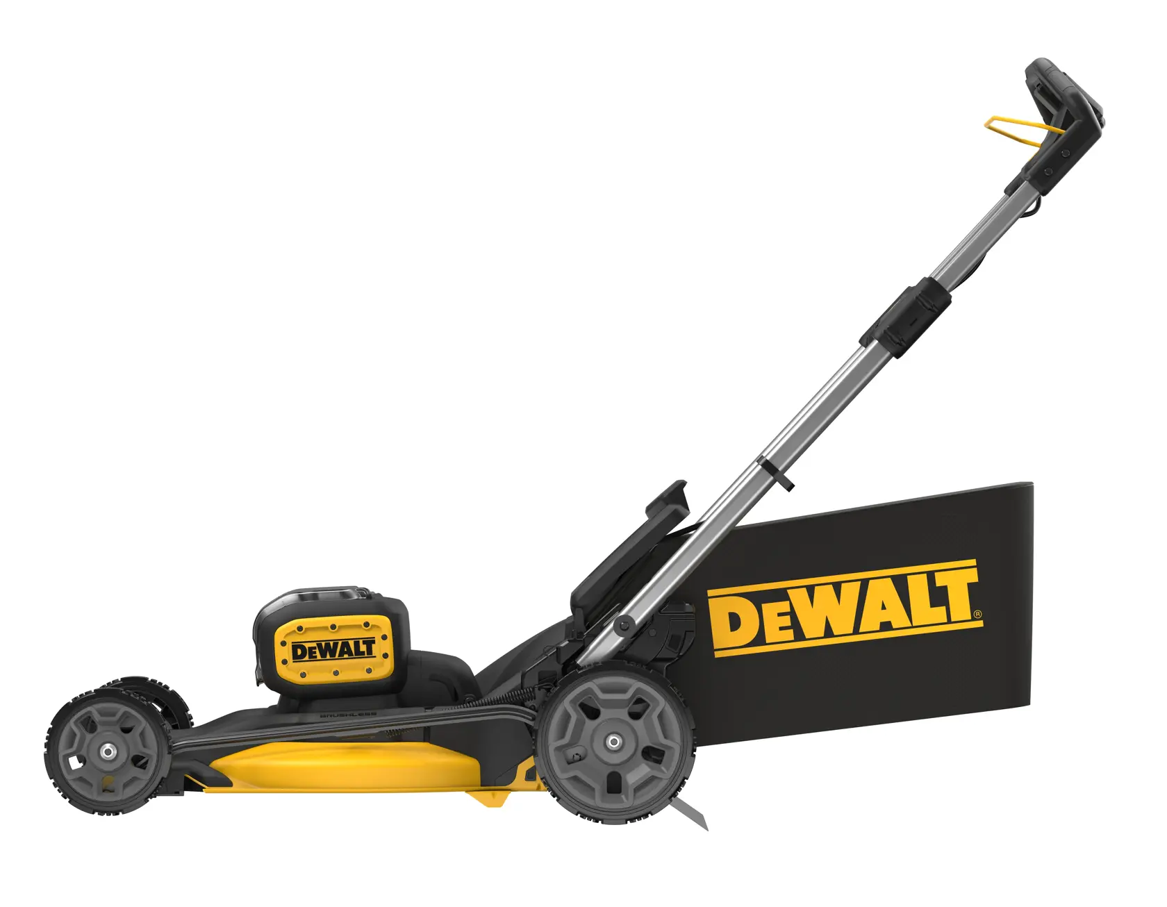 Rasaerba a spinta XR 18Vx2, motore BRUSHLESS, funzionamento doppia batteria con output 36V, ampiezza taglio 53cm Ø 53 cm ad alta efficienza, Motore brushless autosensing a trasmissione diretta. Senza batteria e caricabatteria.