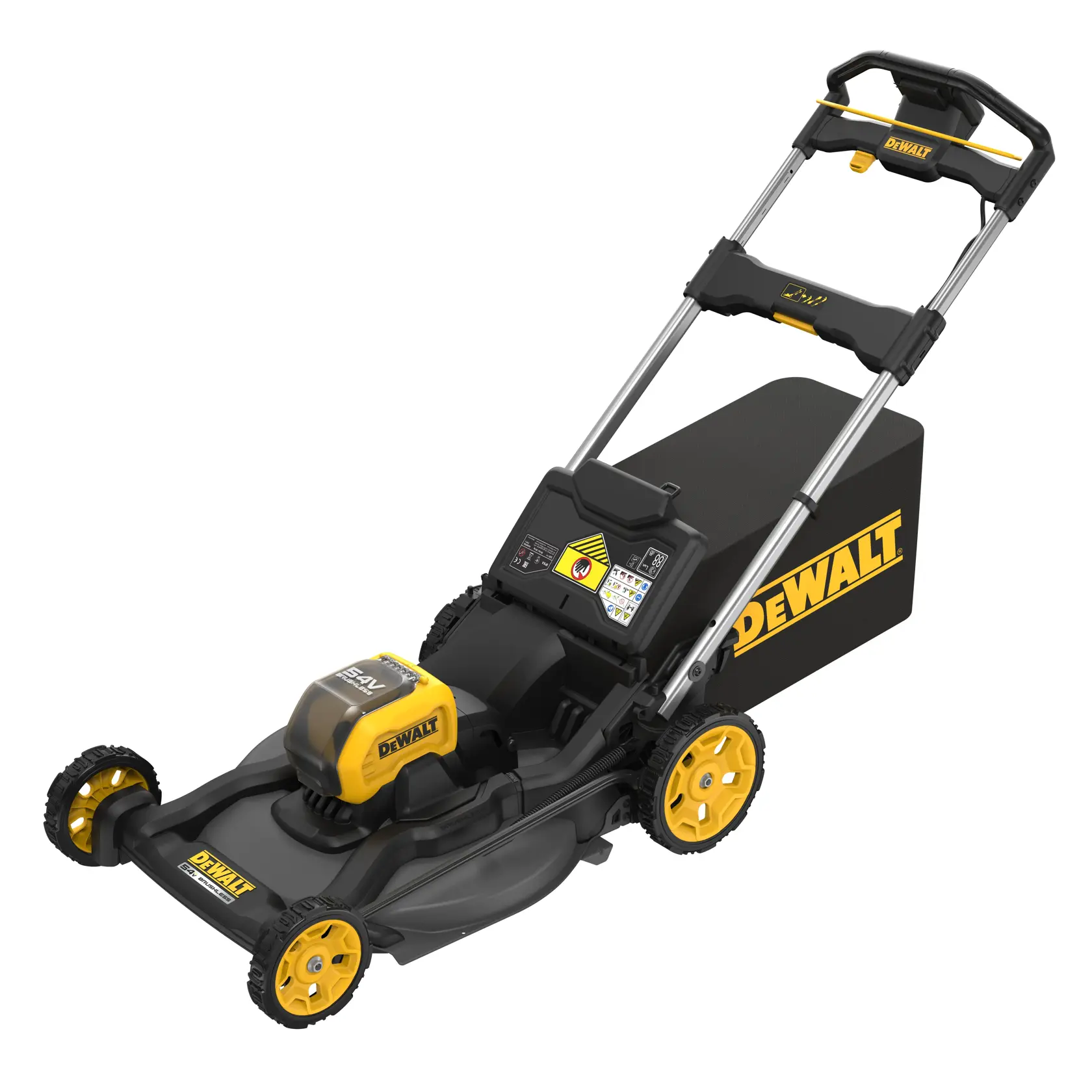 Rasaerba a spinta XR FV 54V, motore BRUSHLESS, ampiezza taglio 53cm Ø 53 cm ad alta efficienza, Motore brushless autosensing a trasmissione diretta. Senza batteria e caricabatteria.