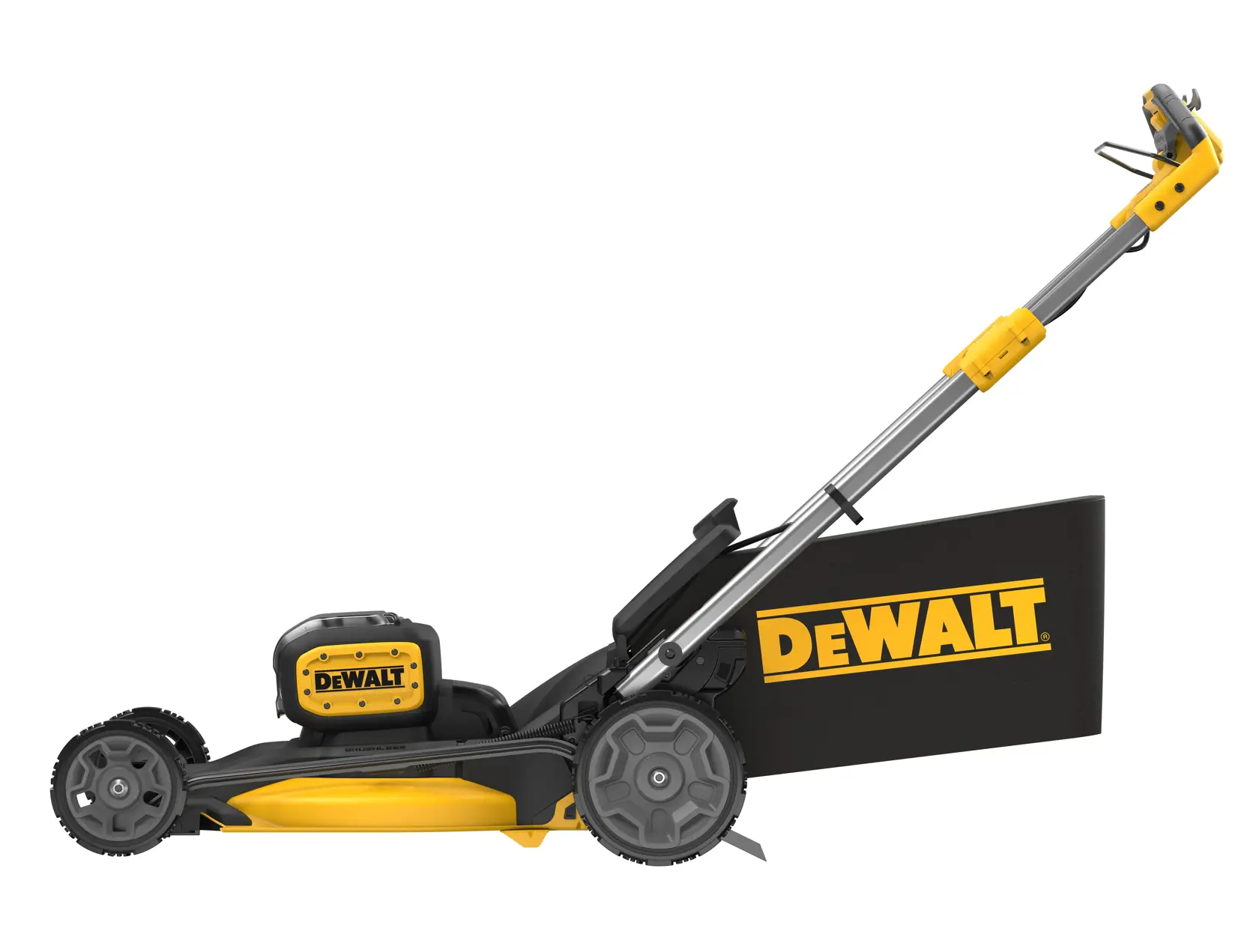 Rasaerba semovente XR 18Vx2, motore BRUSHLESS, funzionamento doppia batteria con output 36V, ampiezza taglio 53cm Ø 53 cm ad alta efficienza, Motore brushless autosensing a trasmissione diretta. Senza batteria e caricabatteria.