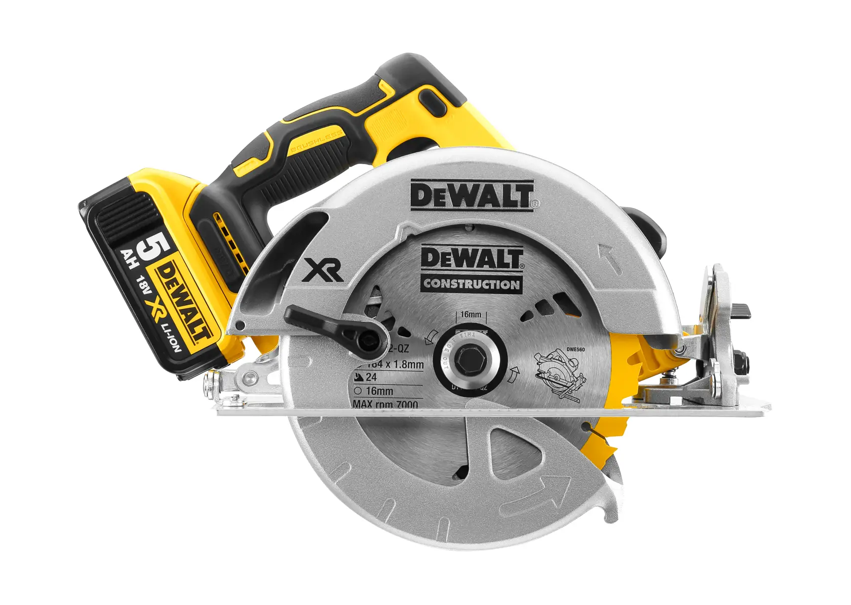 Sega Circolare XR Litio 18V 5.0Ah BRUSHLESS