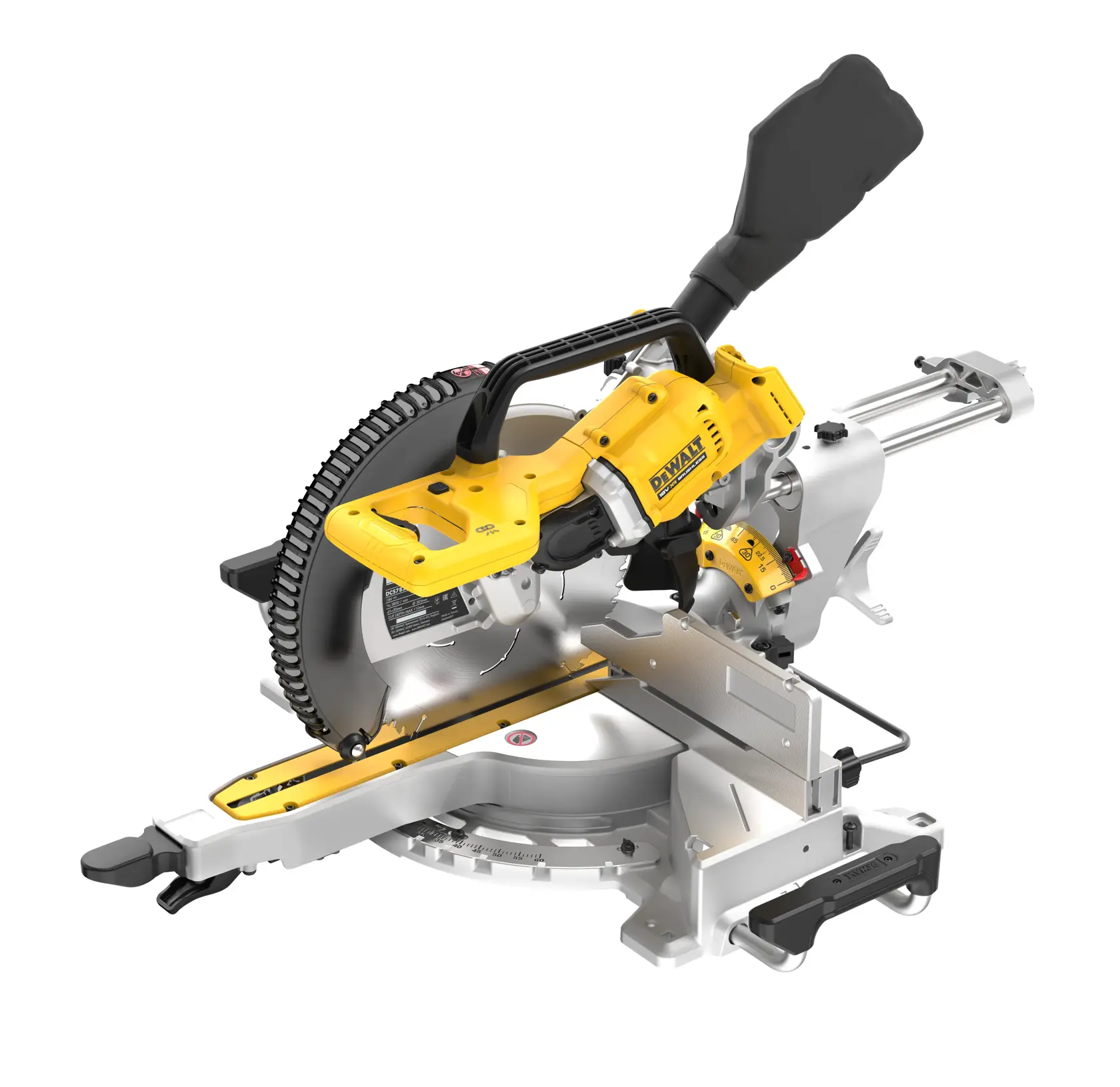 Troncatrice radiale 305 mm doppia inclinazione 18V XR FLEXVOLT + Sistema tracciatura XPS - solo corpo macchina