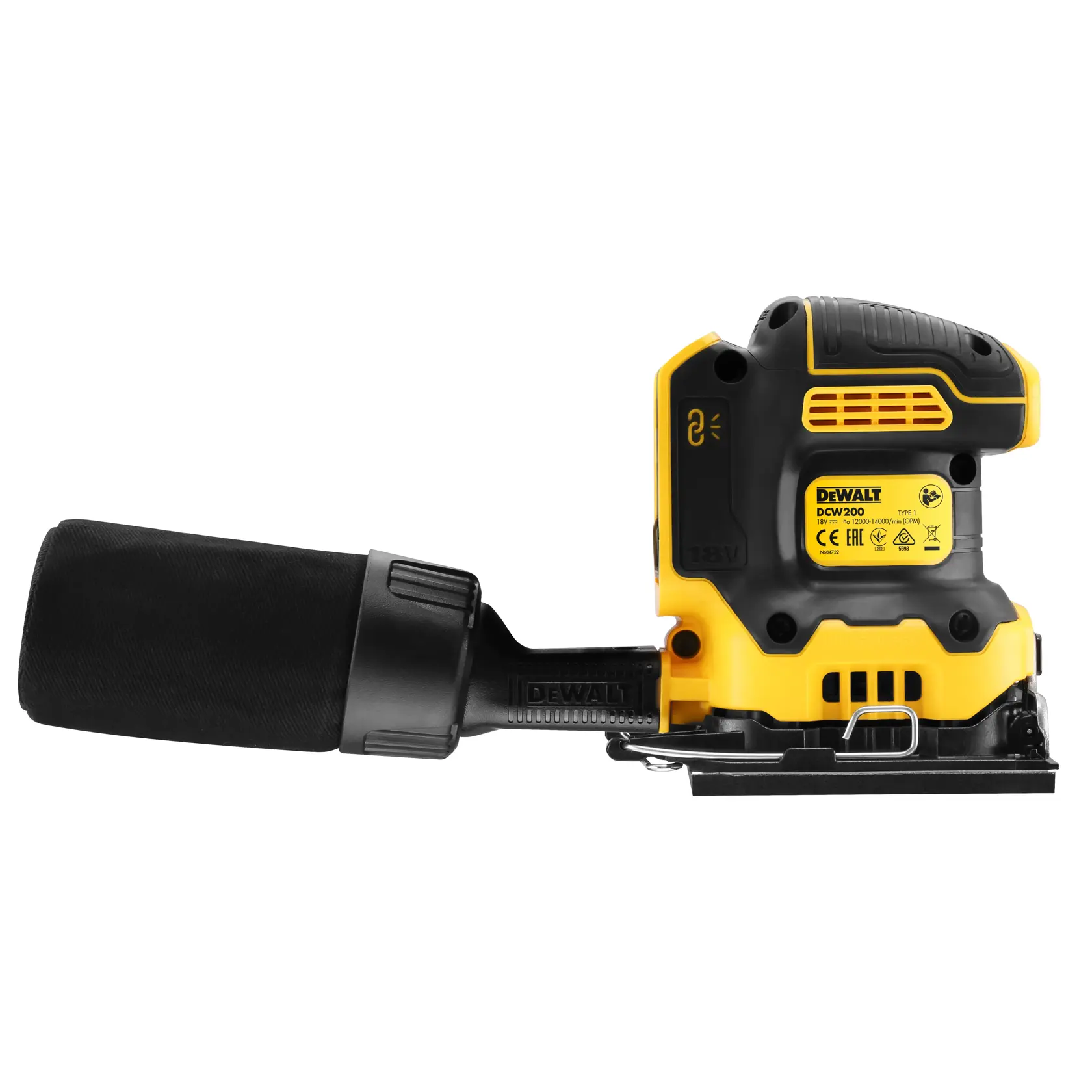 Levigatrice Qrbitale 1/4 foglio 18V XR - (Solo corpo macchina)