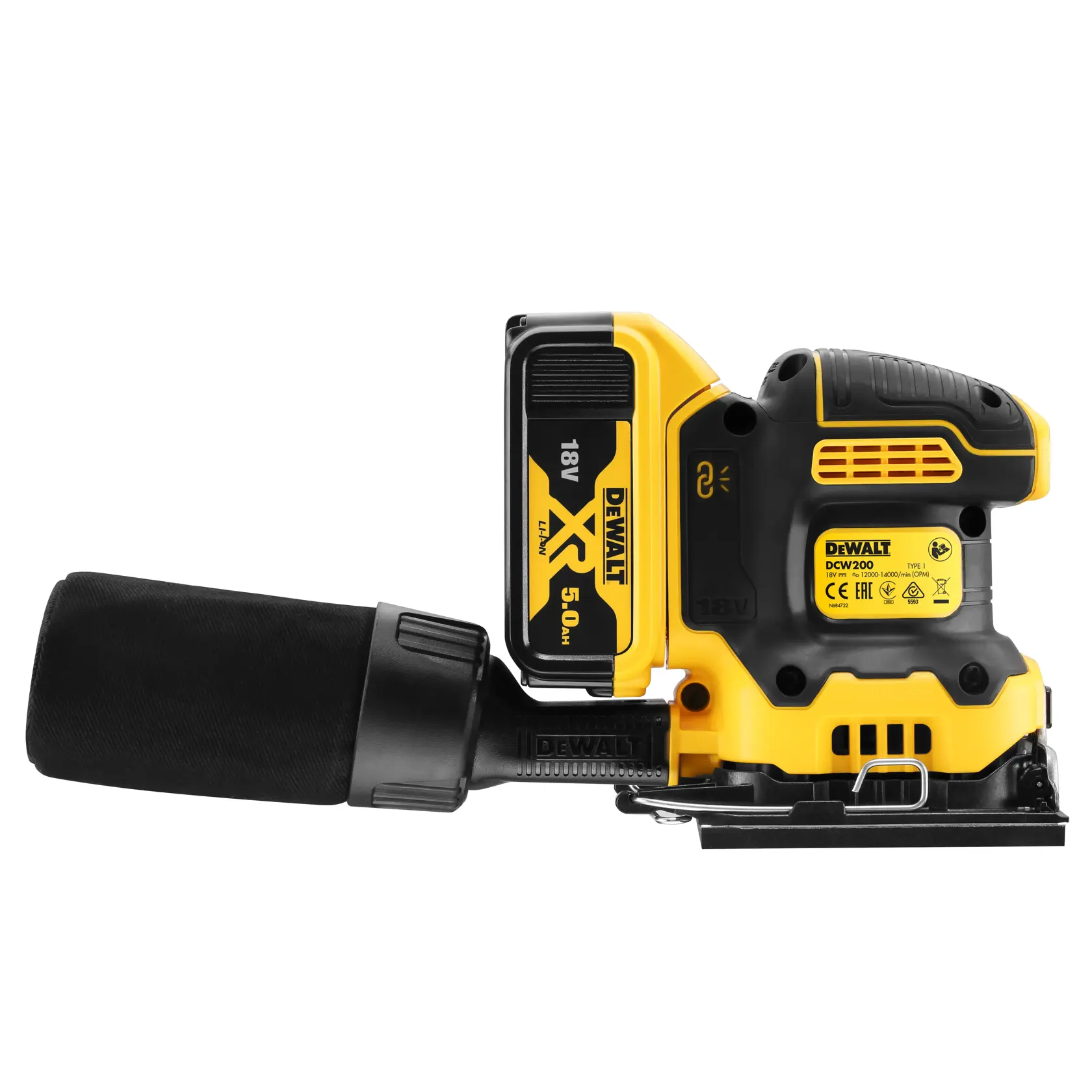 Levigatrice orbitale 1/4 di foglio 18V XR
