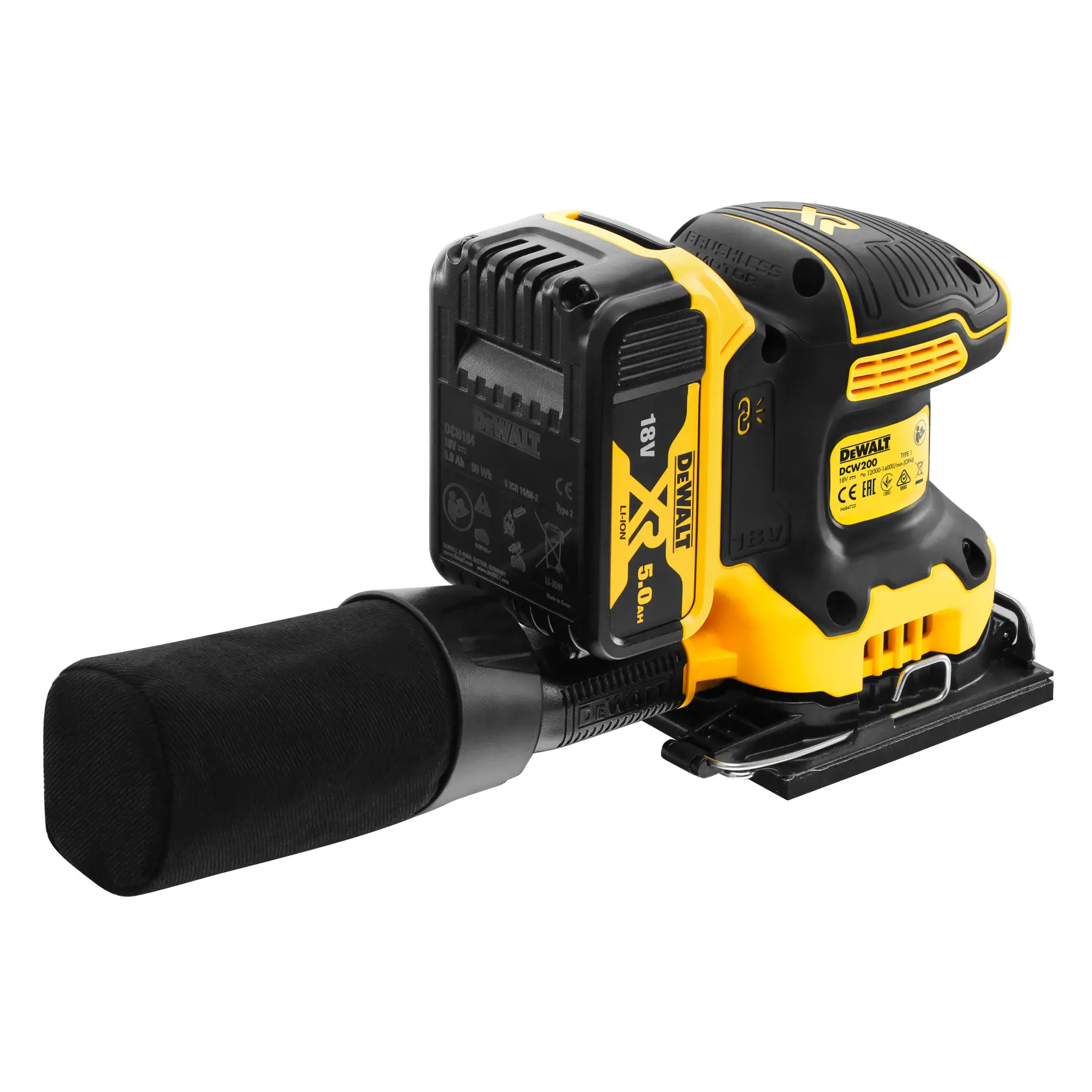 Levigatrice orbitale 1/4 di foglio 18V XR
