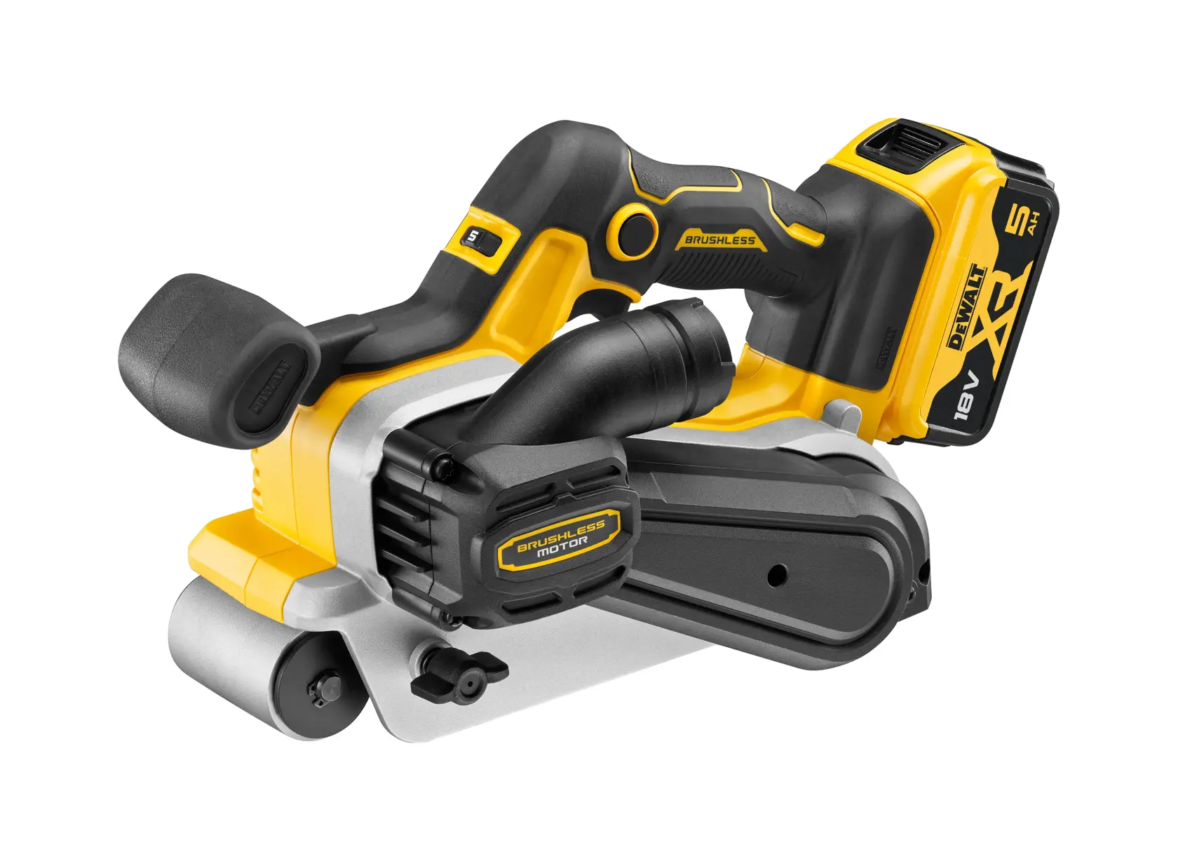 Levigatrice a nastro 75x533mm 18V motore BRUSHLESS, motore brushless - 2 XR Litio 18V 5Ah