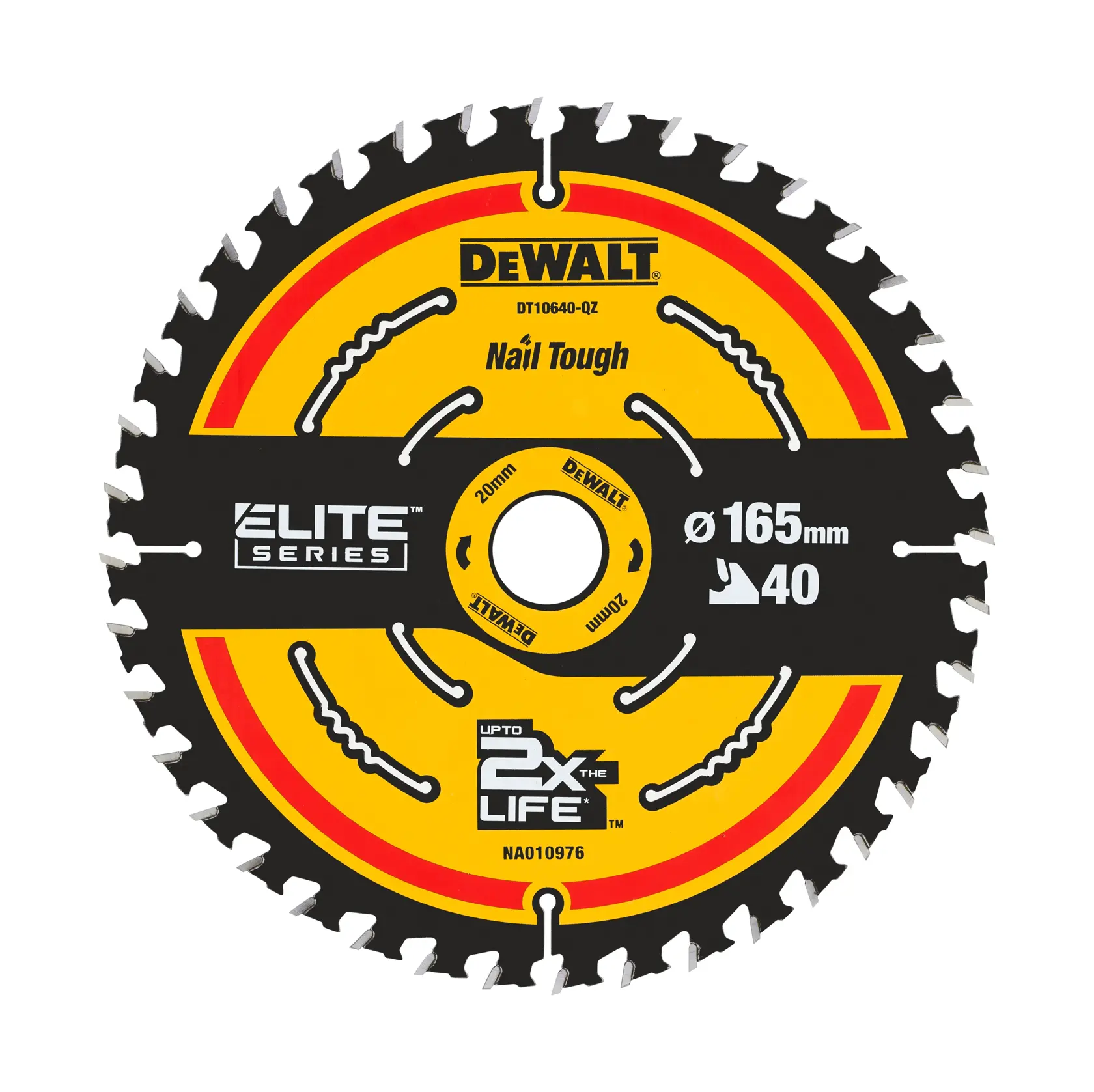 Disco DEWALT Elite Series 165mm 40T. SKU: DT10640, DT10640-QZ. Categoria fotografia.