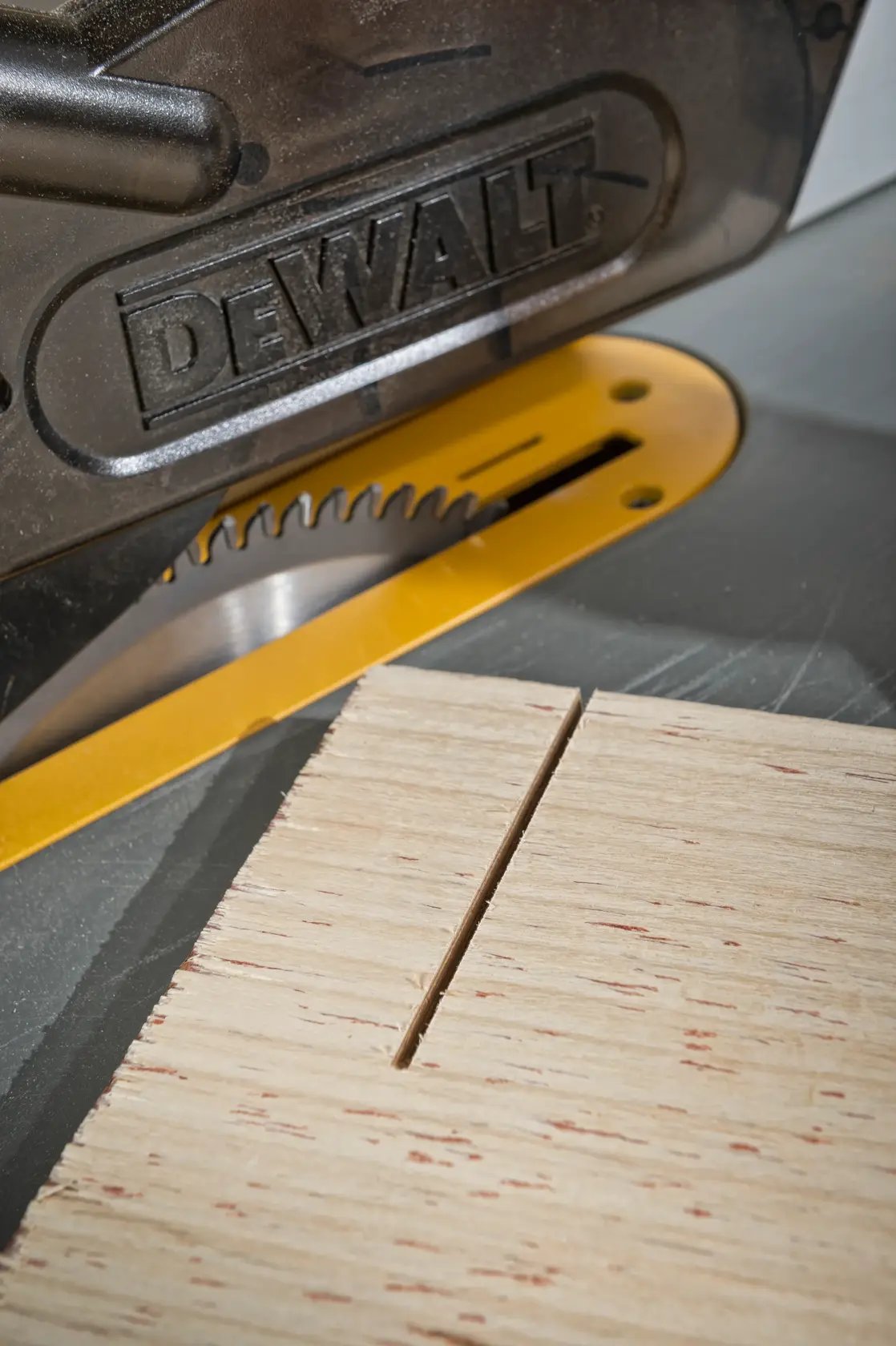 Graphic showing DEWALT XTREME Sub-Compact Series branding with the slogan 'Compact and Performance Packed' on a yellow background.