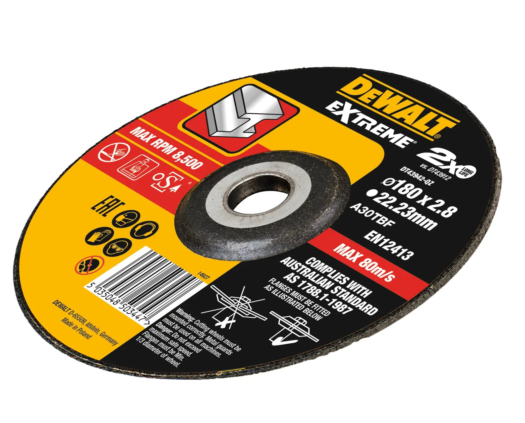 EXTREME® bonded disc cutting 180mm x 3.0mm x 22.23mm