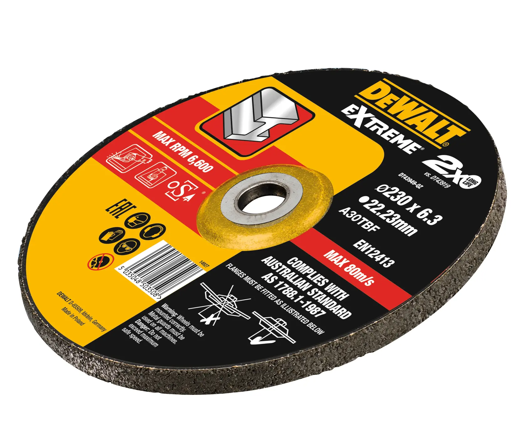 EXTREME® bonded disc grinding 230mm x 6.3mm x 22.23mm