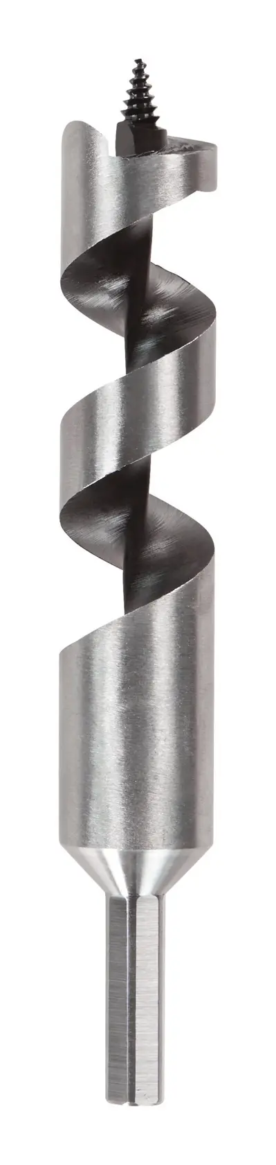 Broca espiral DEWALT DT4616 con punta de tornillo, ideal para trabajos de carpintería.