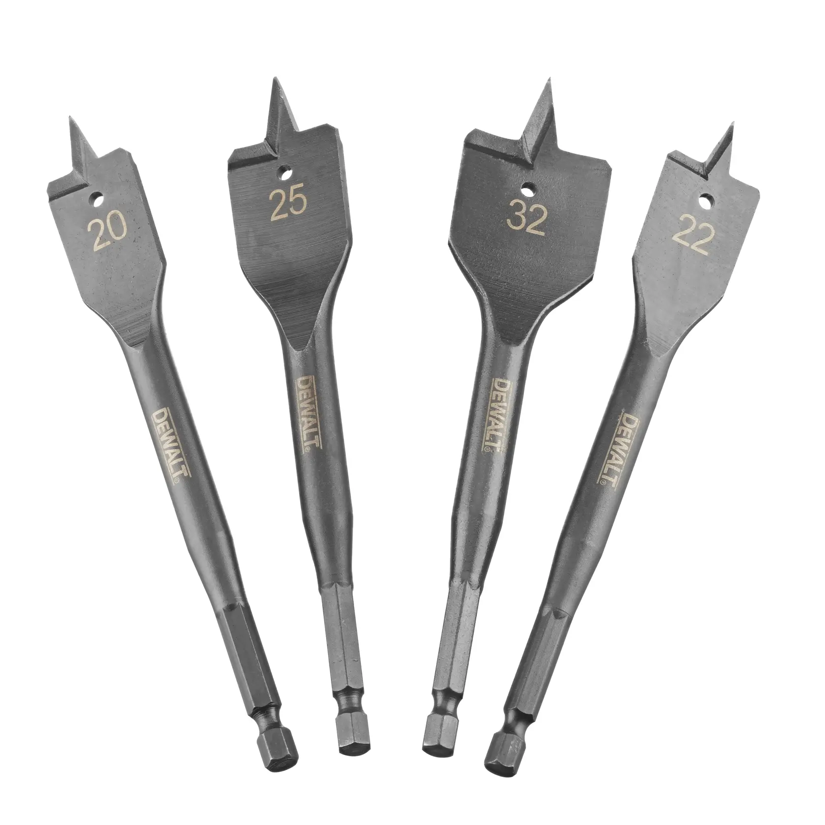Set punte piatte DEWALT, misure 20-32mm. Fotografia SKU: DT4797-QZ, DT4797.