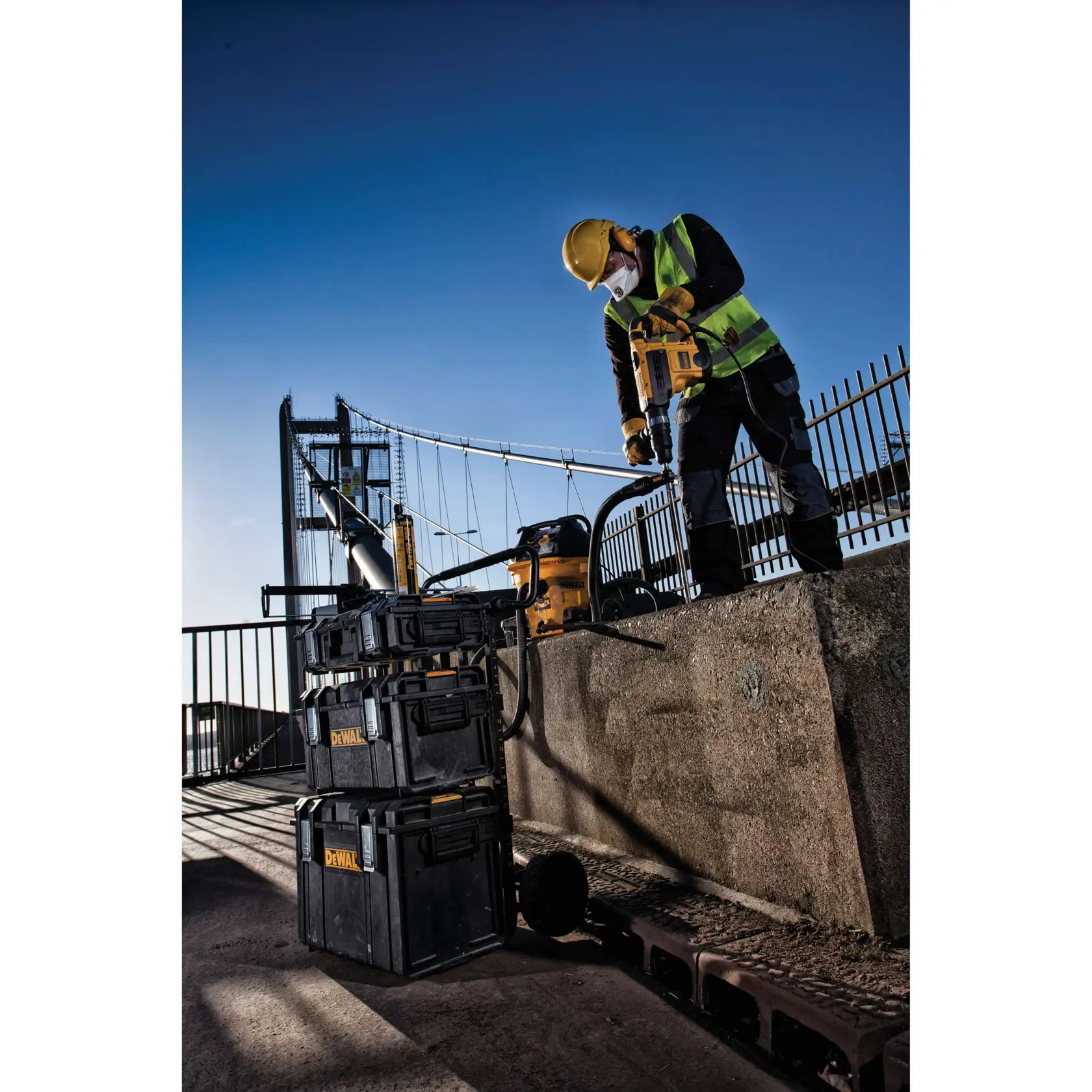 Graphic showing DEWALT XTREME Sub-Compact Series branding with the slogan 'Compact and Performance Packed' on a yellow background.