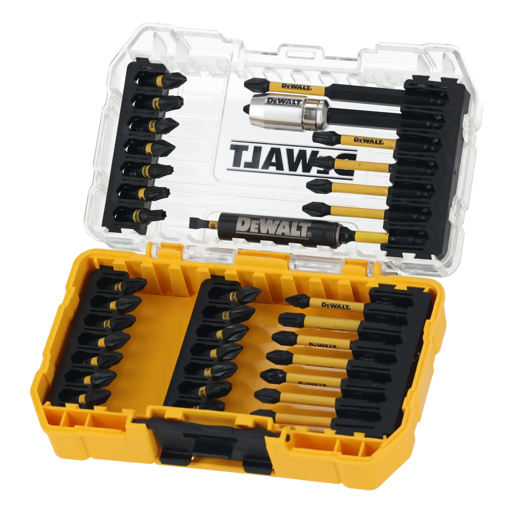 DEWALT FLEXTORQ screwdriving bits demo. SKUs: DT70534T, DT70569T, DWAF2TX20IR3, DT70538T, DT7390T, DT70739T, DT7800T