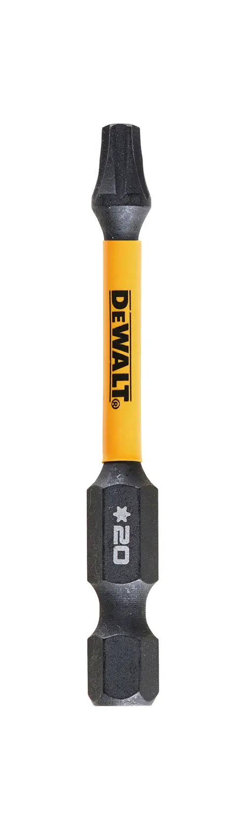 Bit per avvitatori DEWALT DT7395T con gambo giallo e misura, adatto a trapani.