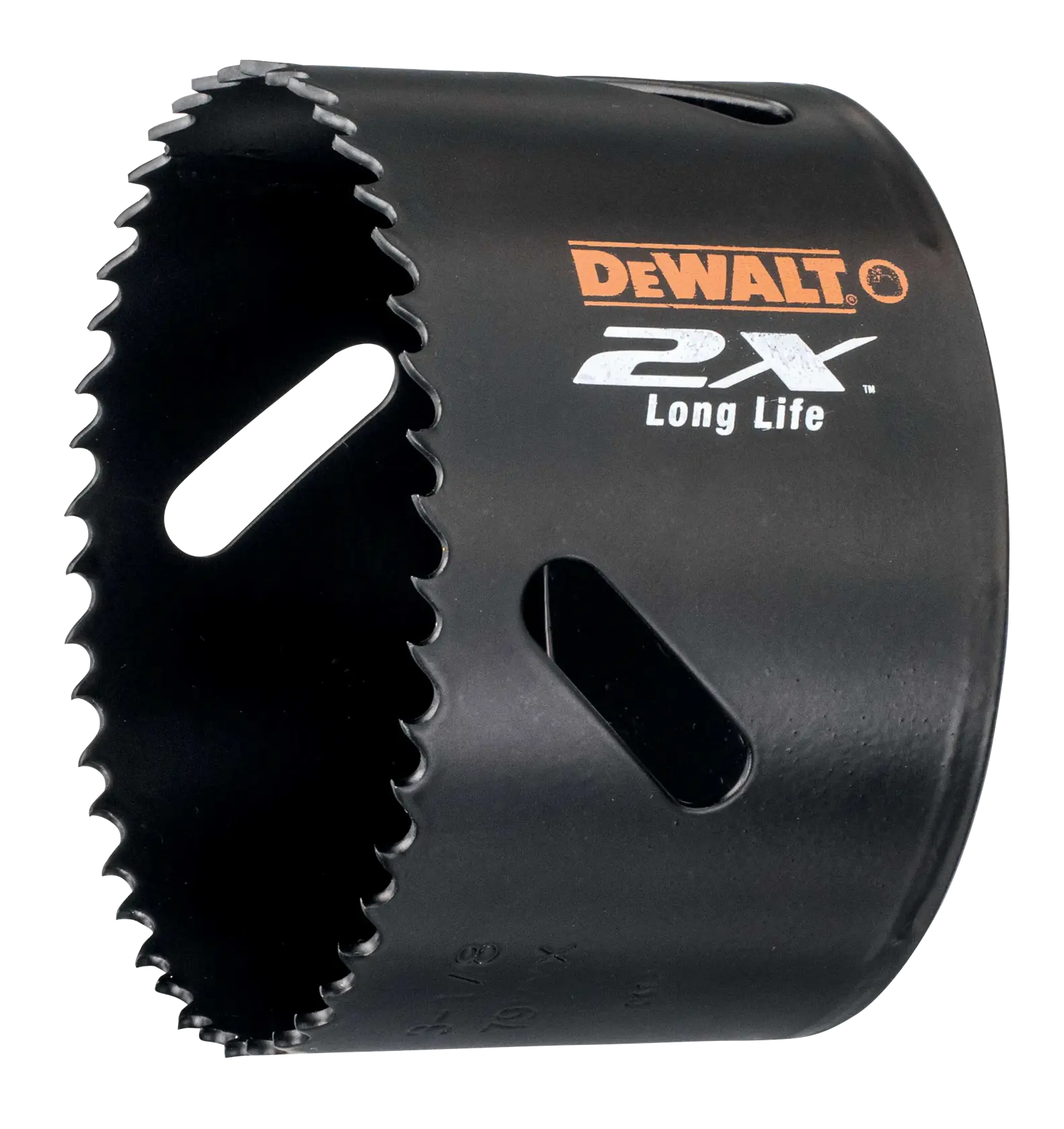 Seghetto a tazza DEWALT DT8170L con denti affilati e scritta 2X Long Life per tagliare materiali.