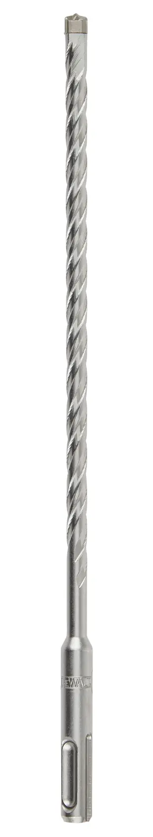 Punta lunga in metallo con scanalature a spirale e attacco SDS per trapani a percussione.