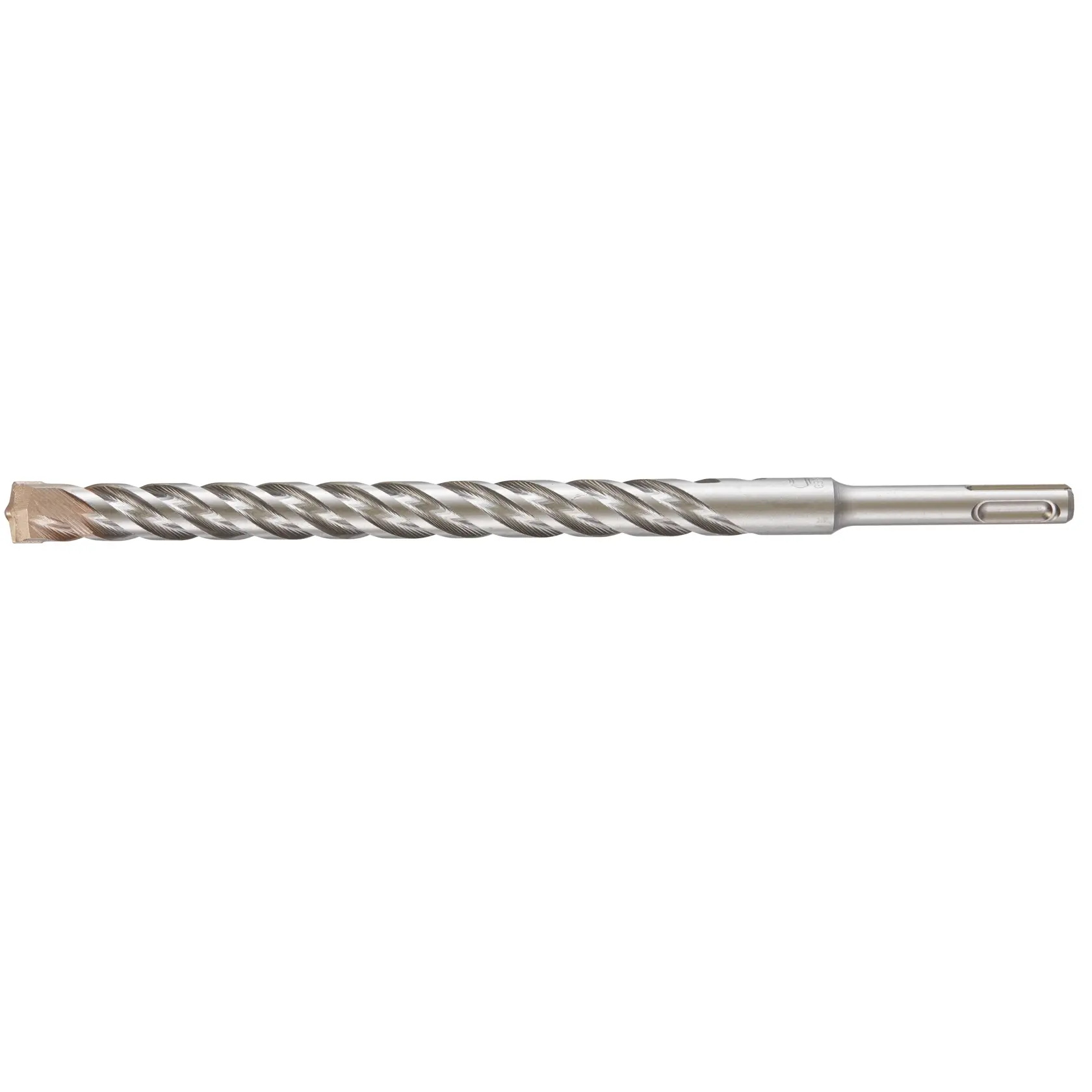 Punta per cemento DEWALT DT9575 SDS con scanalature a spirale, su sfondo bianco.