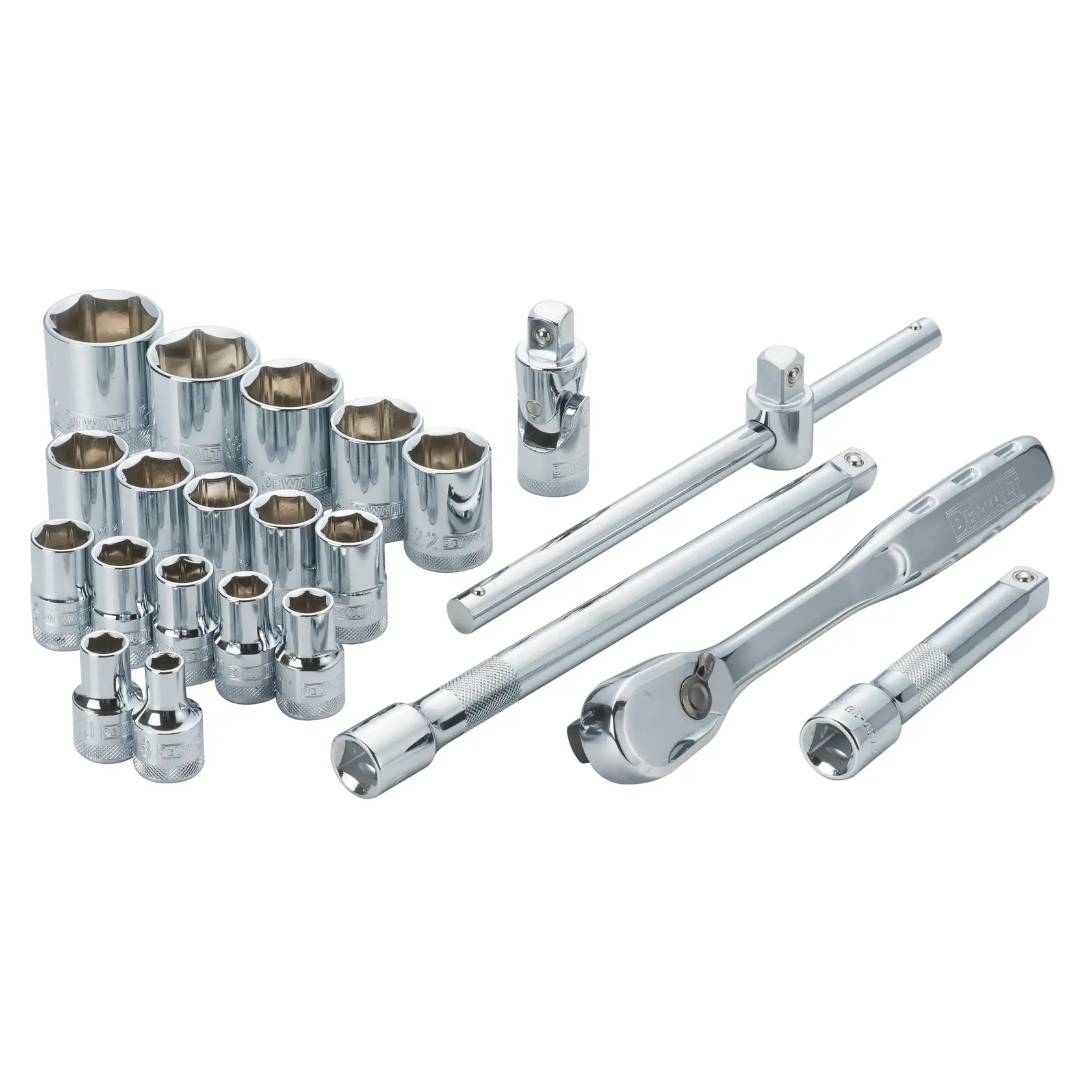 Set 22 pezzi chiavi a bussola attacco 1/2''