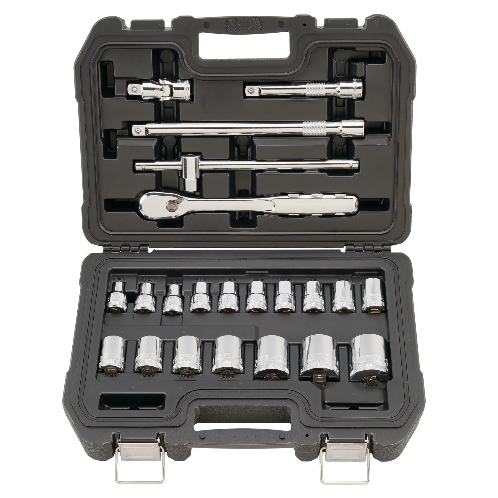 Set 22 pezzi chiavi a bussola attacco 1/2''